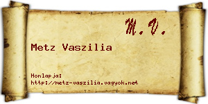 Metz Vaszilia névjegykártya